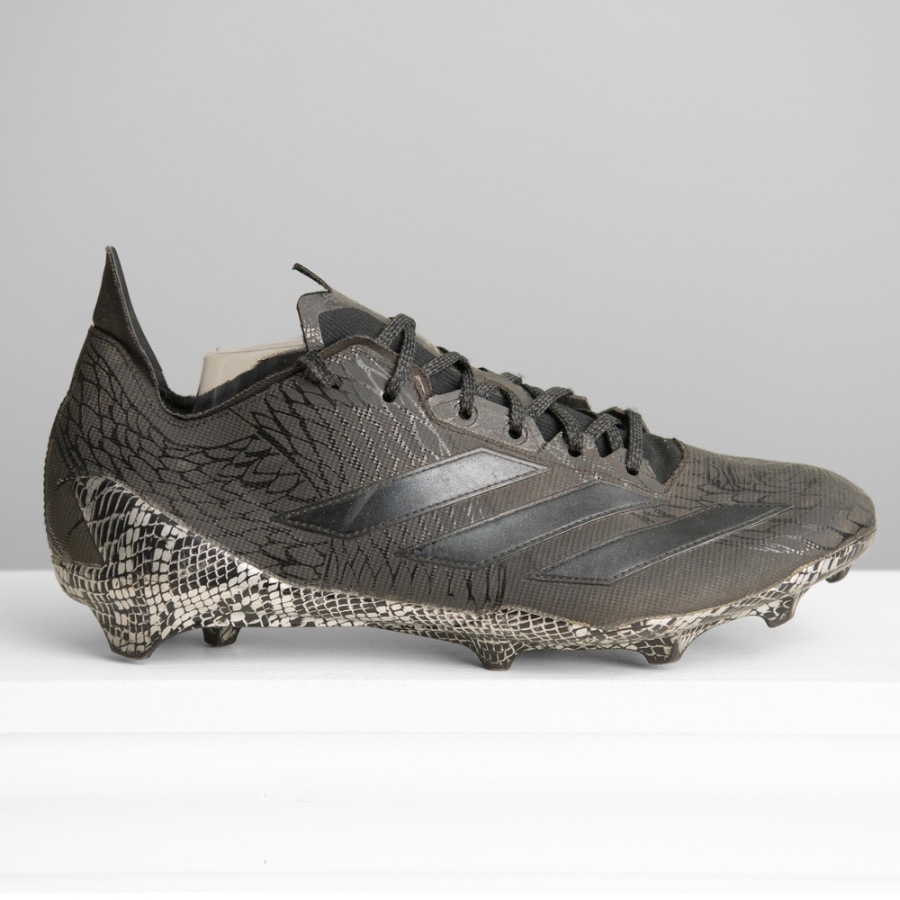 Adidas Adizero Football Cleats Mens 13 Black White Snakeskin